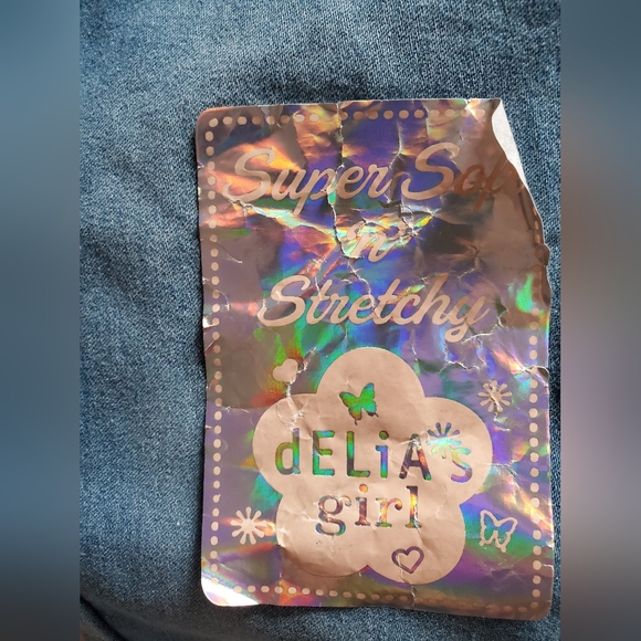 Delias Girl Blue Jeans with Butterfly Embroidery NWT! Nice - Picture 8 of 8